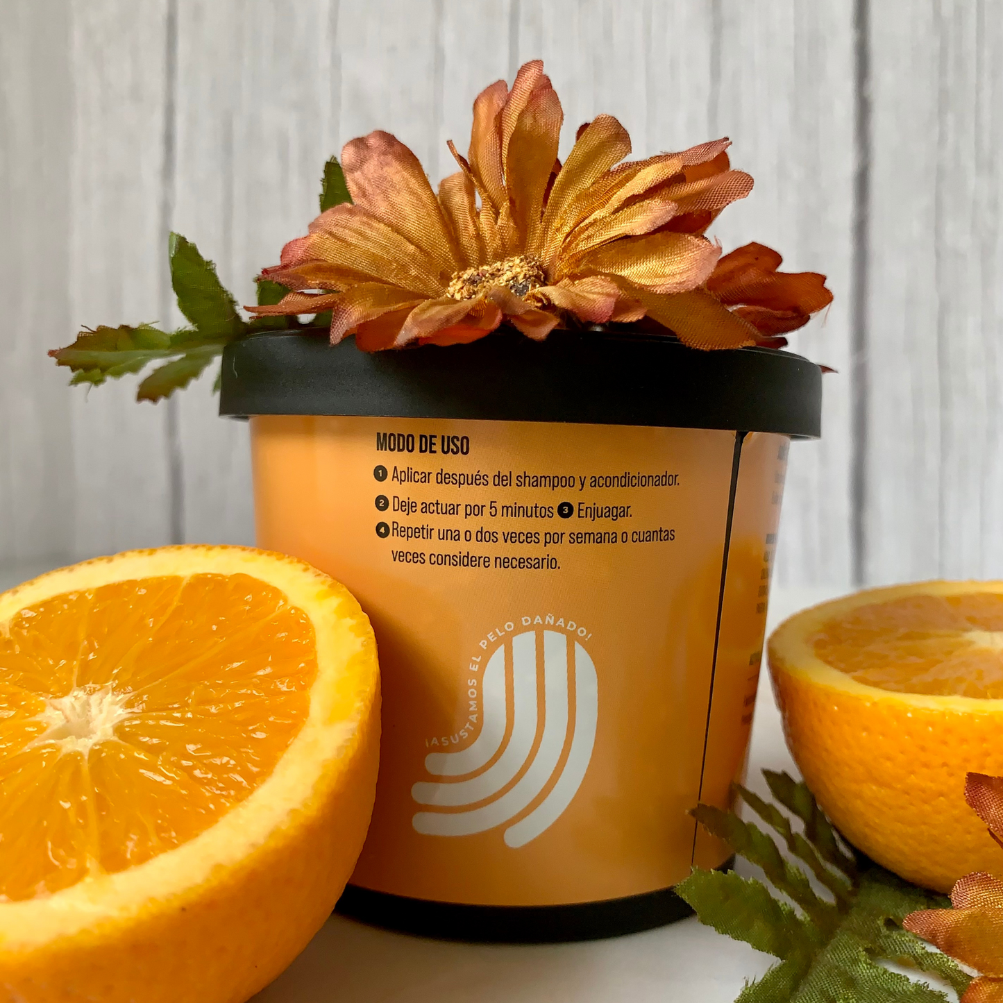 MÁSCARA CAPILAR NUTRITIVA CON EXTRACTO DE NARANJA