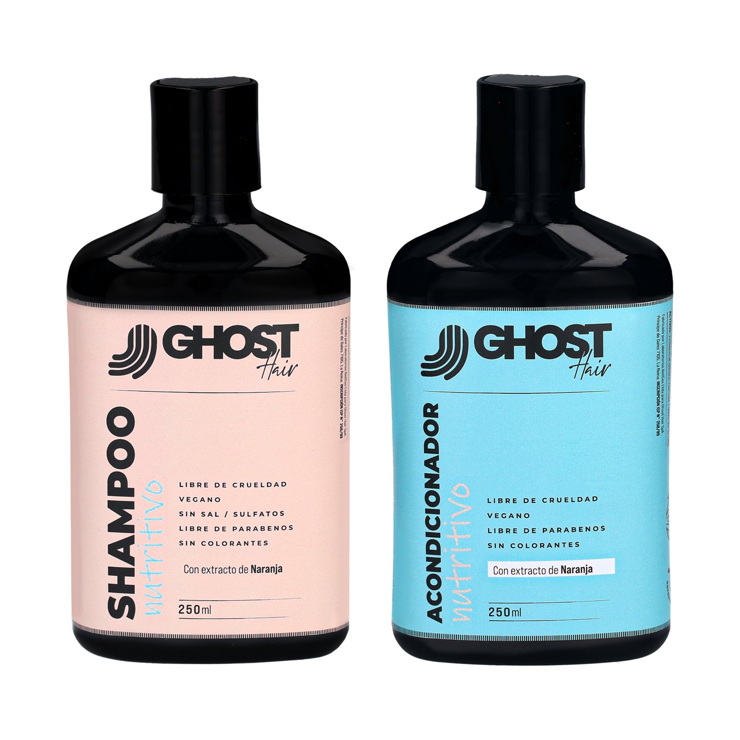 PACK SHAMPOO + ACONDICIONADOR NUTRITIVO CON EXTRACTO DE NARANJA 250 ML freeshipping - Ghost Hair